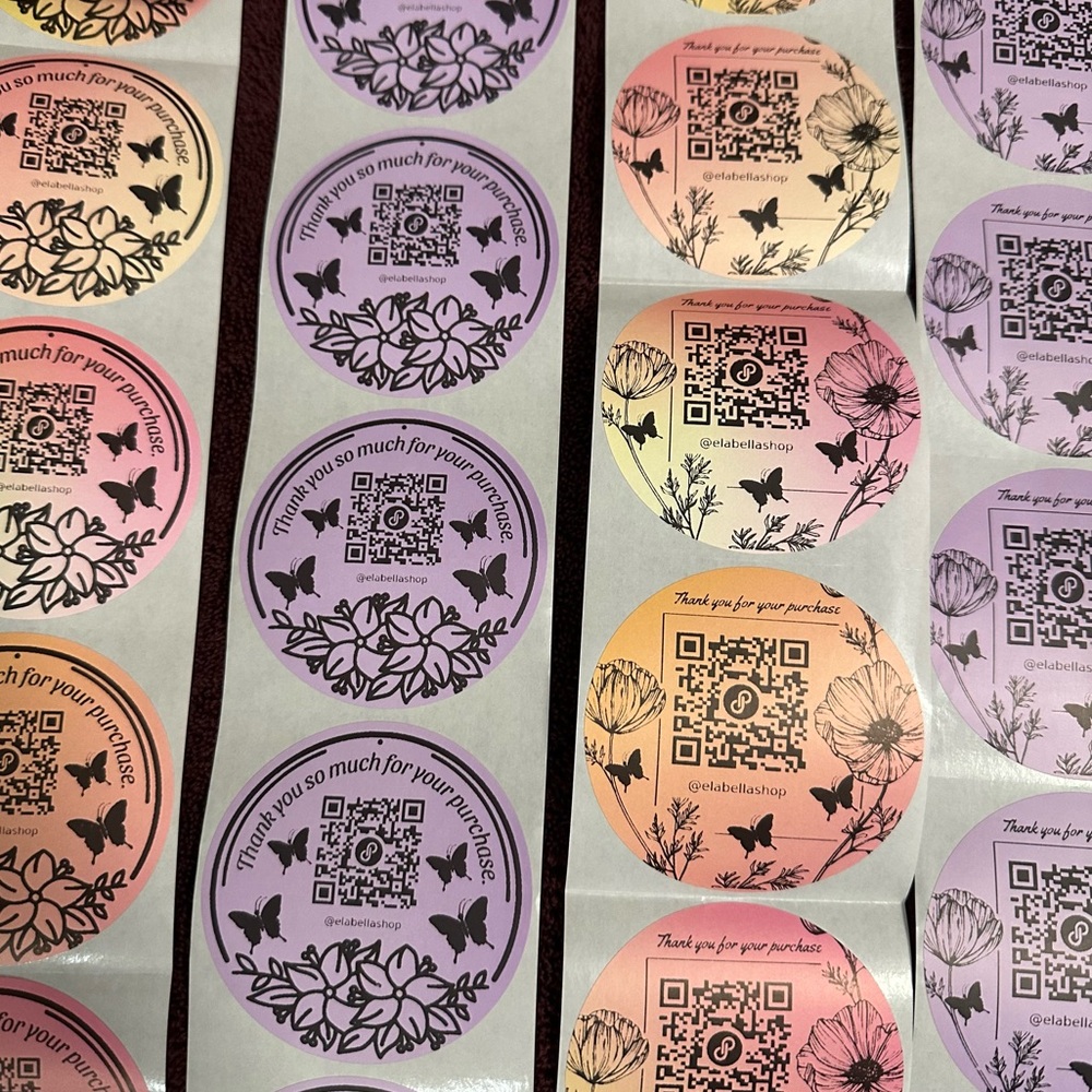 50 CUSTOM 3” INCH ROUND THANK YOU STICKERS 🌻 - Picture 2 of 13